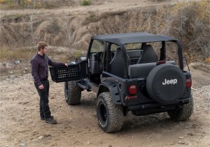 Jeep Wrangler TJ Frameless Soft Top Kit - Rampage - Frameless Trail - Black Diamond - `97-`06