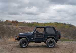 Jeep Wrangler TJ Frameless Soft Top Kit - Rampage - Frameless Trail - Black Diamond - `97-`06
