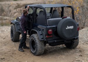 Jeep Wrangler TJ Frameless Soft Top Kit - Rampage - Frameless Trail - Black Diamond - `97-`06