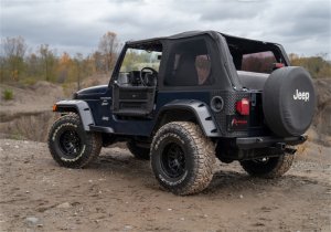 Jeep Wrangler TJ Frameless Soft Top Kit - Rampage - Frameless Trail - Black Diamond - `97-`06