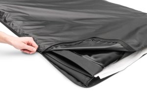 Jeep Wrangler Frameless Soft Top Kit - Rampage - Sailcloth - Black Diamond - `04-`06