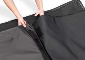 Jeep Wrangler Frameless Soft Top - Rampage - Frameless Soft Top Kit Sailcloth - Black Diamond - `97-`06