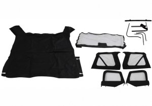 Jeep Wrangler Complete Soft Top - Rampage - Complete Top Kit with Frame and Hardware - Black Diamond - `97-`06 Jeep Wrangler Complete Soft Top - Rampage - Complete Top Kit with Frame and Hardware - Black Diamond - `97-`06