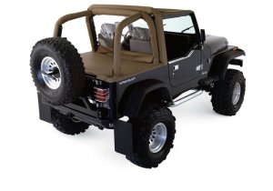Jeep Wrangler Roll Bar Pad & Cover Kit - Rampage - Black Denim - `97-`02