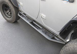 Jeep Wrangler JK Unlimited Side Steps - Rampage - TrailCrawler - Black - `07-`18
