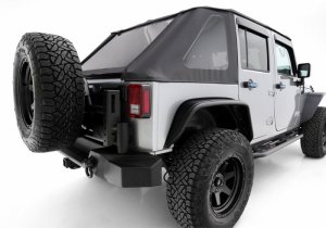 Jeep Wrangler JK Unlimited Side Steps - Rampage - TrailCrawler - Black - `07-`18