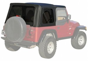 Jeep Wrangler Replacement Soft Top - Rampage - Black Denim - `97-`06