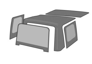 Jeep Wrangler Replacement Soft Top - Rampage - Black Denim - `97-`06 Jeep Wrangler Replacement Soft Top - Rampage - Black Denim - `97-`06