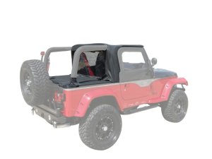 Jeep Wrangler Tonneau Cover - Rampage - Soft Top - Black Denim - `97-`02 Jeep Wrangler Tonneau Cover - Rampage - Soft Top - Black Denim - `97-`02