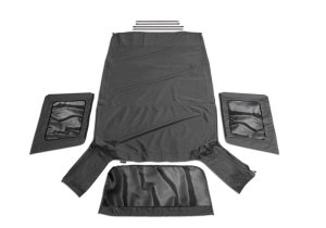 Jeep Wrangler JK Unlimited Soft Top - Rampage - OEM Replacement - Black Diamond - `07-`09