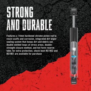 Jeep Wrangler Suspension Shock Absorber - Rancho - RS7MT - Black satin - `18-`22