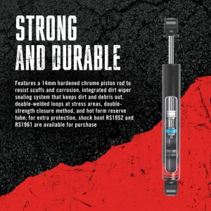 Jeep Wrangler Suspension Shock Absorber - Rancho - RS7MT - Black satin - `18-`22