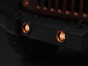 Jeep Wrangler Fog Lights - Raxiom - Tri-Bar LED - Amber - `07-`23