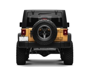 Jeep Wrangler JK LED Taillights - Rear - Raxiom - JL Style with Black Housing - Red Lens - `07-`18