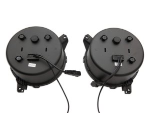 Jeep Wrangler JT LED Headlights - Raxiom - 9-Inch with DRL and Halo, Clear Lens - Black Housing - `18-`22