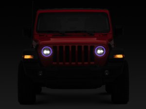 Jeep Gladiator JT LED Headlights - Raxiom - 9-Inch LED Headlights w/RGB Halo - Black Housing - `18-`22