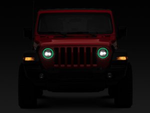 Jeep Gladiator JT LED Headlights - Raxiom - 9-Inch LED Headlights w/RGB Halo - Black Housing - `18-`22