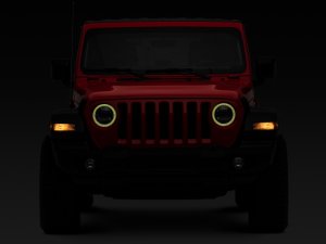 Jeep Gladiator JT LED Headlights - Raxiom - 9-Inch LED Headlights w/RGB Halo - Black Housing - `18-`22
