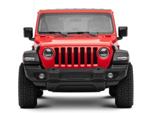 Jeep Gladiator JT LED Headlights - Raxiom - 9-Inch LED Headlights w/RGB Halo - Black Housing - `18-`22