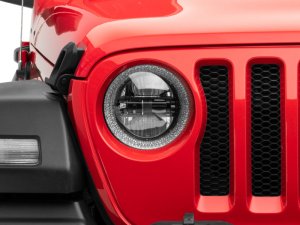 Jeep Gladiator JT LED Headlights - Raxiom - 9-Inch LED Headlights w/RGB Halo - Black Housing - `18-`22