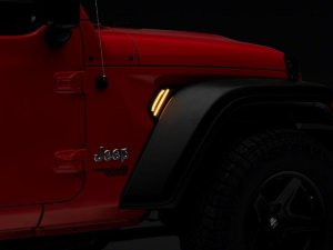 Jeep Wrangler JK Fender Vent LED Lights - Raxiom - Axial Series - Amber - `07-`18