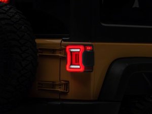 Jeep Wrangler JK LED Taillights - Rear - Raxiom - JL Style - Black Housing, Red Lens - `07-`18