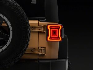 Jeep Wrangler JK LED Taillights - Rear - Raxiom - JL Style - Black Housing, Red Lens - `07-`18
