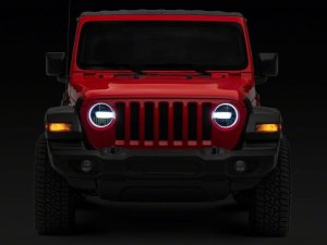 Jeep Wrangler LED Headlights - Raxiom - Axial Series 9-Inch - Black - `18-`23
