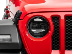 Jeep Wrangler Headlights - Raxiom - Axial Series 9-Inch Angel Eye LED - Black - `18-`23