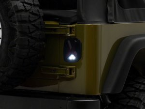 Jeep Wrangler TJ LED Taillights - Rear - Raxiom - Gladiator LED with Smoked Lens - Black Housing - `97-`06