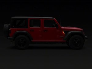 Jeep Wrangler Turn Signals - Front - Raxiom - LED Fender Vent Lighting with DRL - Clear - `18-`23