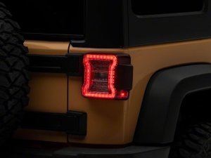 Jeep Wrangler LED Taillights - Raxiom - Clear Housing- Clear Lens - `07-`18