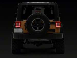 Jeep Wrangler LED Taillights - Raxiom - Clear Housing- Clear Lens - `07-`18