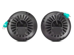 Jeep Wrangler JK LED Headlights - Raxiom - Axial Series DB1 - Black Housing - Clear Lens - `07-`18