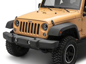 Jeep Wrangler JK LED Headlights - Raxiom - Axial Series DB1 - Black Housing - Clear Lens - `07-`18