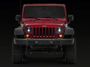 Jeep Wrangler JK LED Headlights - Raxiom - DB2 - Black - `07-`18
