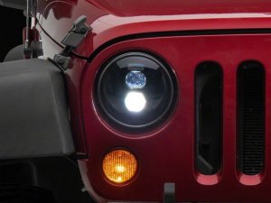 Jeep Wrangler JK LED Headlights - Raxiom - DB2 - Black - `07-`18