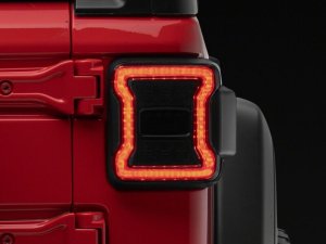 Jeep Wrangler LED Taillights - Raxiom - Red Housing, Smoked Lens - `18-`26
