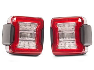 Jeep Wrangler JL LED Taillights - Raxiom - Clear - `18-`26