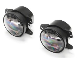 Jeep Wrangler JK Fog Lights - Raxiom - LED Angel Eye - Amber and White - `07-`18