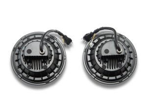 Jeep Wrangler JK LED Headlights - Raxiom - Hi Output LED/Angel Eye DRL/Black Housing/Clear Lens - `07-`08