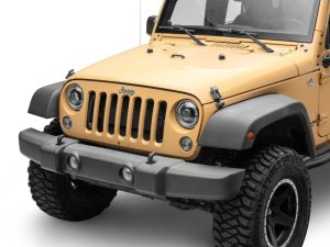 Jeep Gladiator LED Headlights - Raxiom - HiOutput LED with Angel Eye DRL - Black-Clear - `20-`26
