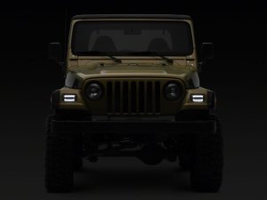 Jeep Wrangler LED Sequential Cornering Lights - Raxiom - Axial Series - Smoked - `97-`06