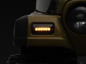 Jeep Wrangler LED Sequential Cornering Lights - Raxiom - Axial Series - Smoked - `97-`06