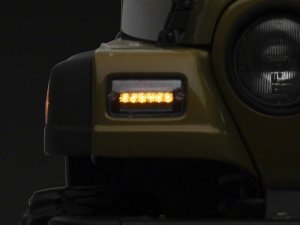 Jeep Wrangler Side Markers - Raxiom - LED Sequential Cornering - Clear - `97-`06