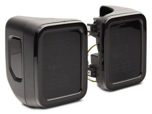 Jeep Gladiator JT Taillights - Rear - Raxiom - LED with Smoked Lens - Black - `20-`23