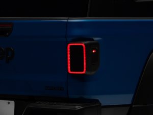 Jeep Gladiator JT Taillights - Rear - Raxiom - LED with Smoked Lens - Black - `20-`23