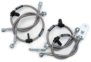 Jeep Wrangler TJ Brake Line Kit - Russell - Stainless Steel Braided Hose - Black - `97-`06