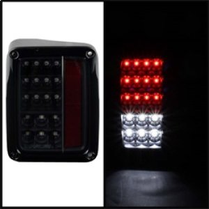 Jeep Wrangler Tail Lights - SPYDER - LED - Black - `07-`15