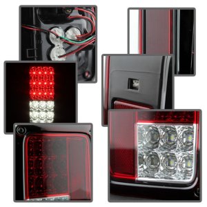 Jeep Wrangler LED Tail Lights - SPYDER - Red Clear - `07-`15